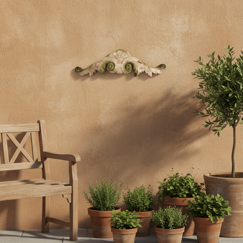 Woodscroll Accent Outdoor Statue (6 - Inch) Different Angle