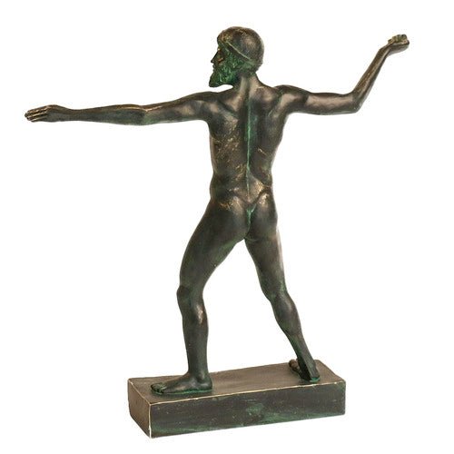 Zeus Throwing Thunder Bolts Statue (22 - Inch) Side Angle