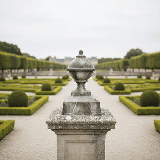 Zinc Finial Outdoor Statue (30 - Inch) Side Angle