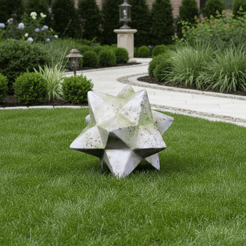 Zinc Star Outdoor Statue (18 - Inch) Side Angle
