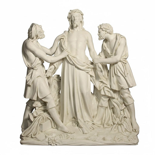 Jesus Is Stripped Station 10 Outdoor Catholic Statue (48 - Inch) - Bella Statues