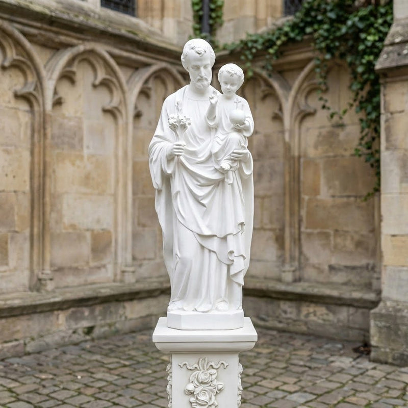 Saint Joseph and Child Outdoor Catholic Statue (49 - Inch) - Bella Statues