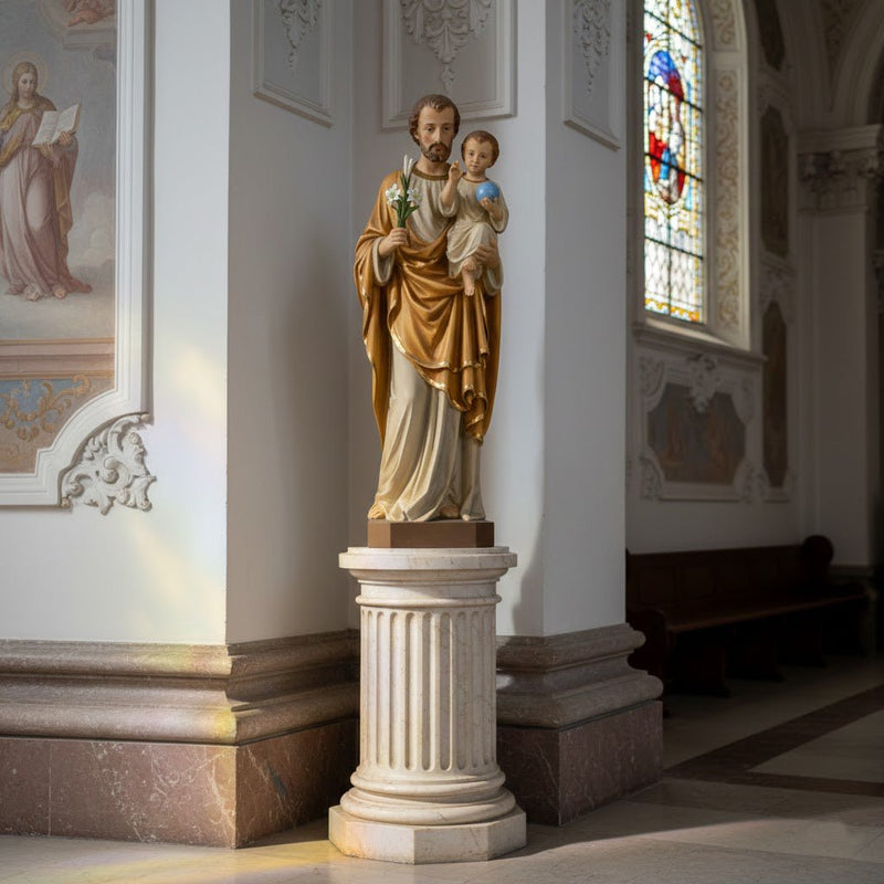 Saint Joseph and Child Catholic Statue (49 - Inch) - Bella Statues